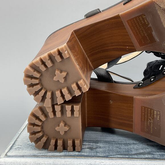 NEW Jessica Simpson Women’s Timia Woven Slingback Platform Sandals Black Size 9M - Picture 9 of 10